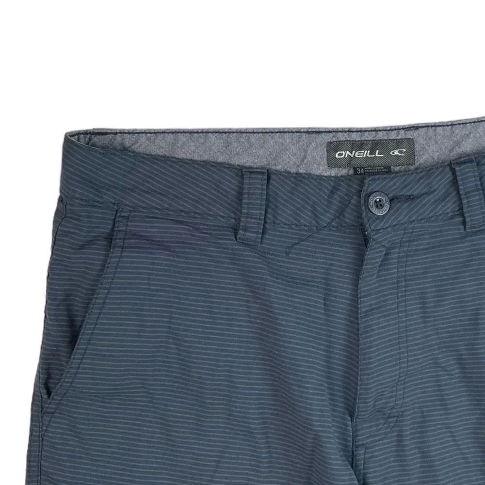 SH74 Mens O’Neill Surfer Brand Striped Stretch Chino Shorts 34